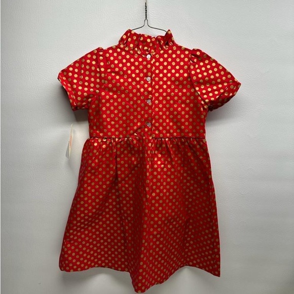Southern Sunshine Kids polka dots Holiday dress size 7 nwt - Picture 3 of 7